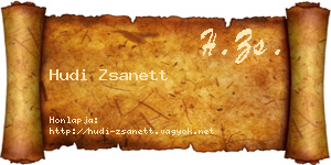Hudi Zsanett névjegykártya
